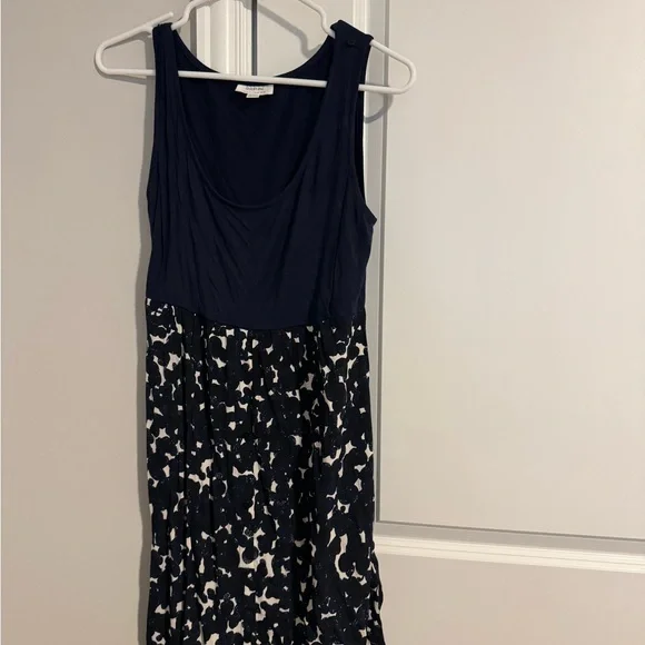 Seraphine Navy Blue 2 in 1 Maternity & Nursing Dress - Picture 2 of 7